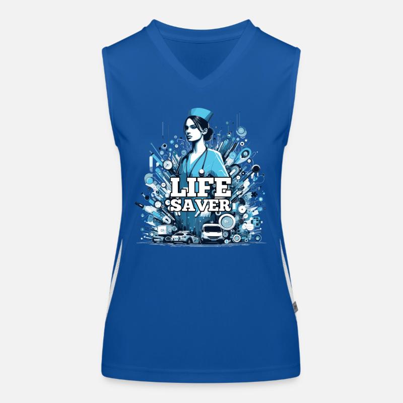 Krankenschwester Lebensretterin Geschenk Funktionelles Kontrast-Tank Top für Frauen
