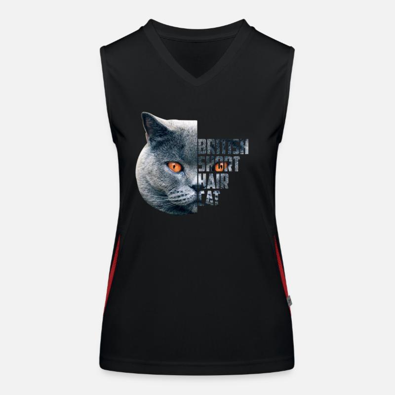 British Shorthair Cat - BKH blue gift idea Women's Functional Contrast Tank Top