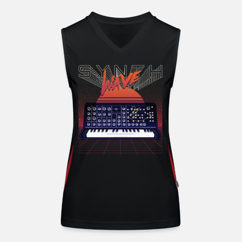 Synthesizer Tonstudio Waveform Synthese Elektro Funktionelles Kontrast-Tank Top für Frauen