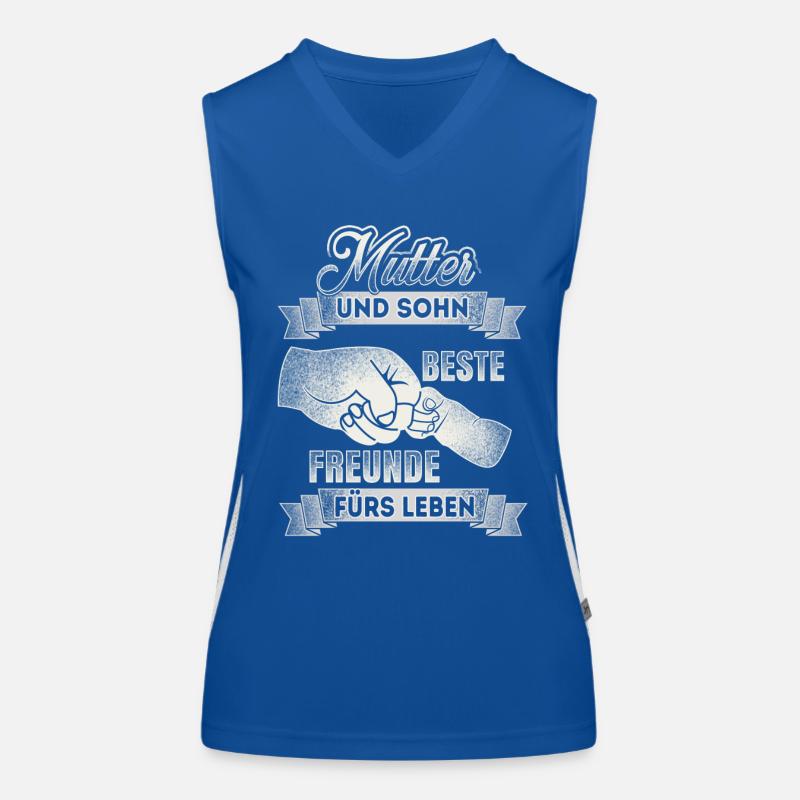 Mutter und Sohn - Beste Freunde - DE Funktionelles Kontrast-Tank Top für Frauen