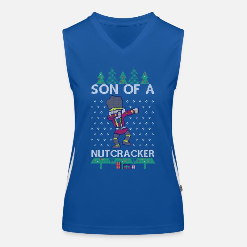 Dabbing Son of a Nutcracker Ugly Christmas Sweater Funktionelles Kontrast-Tank Top für Frauen