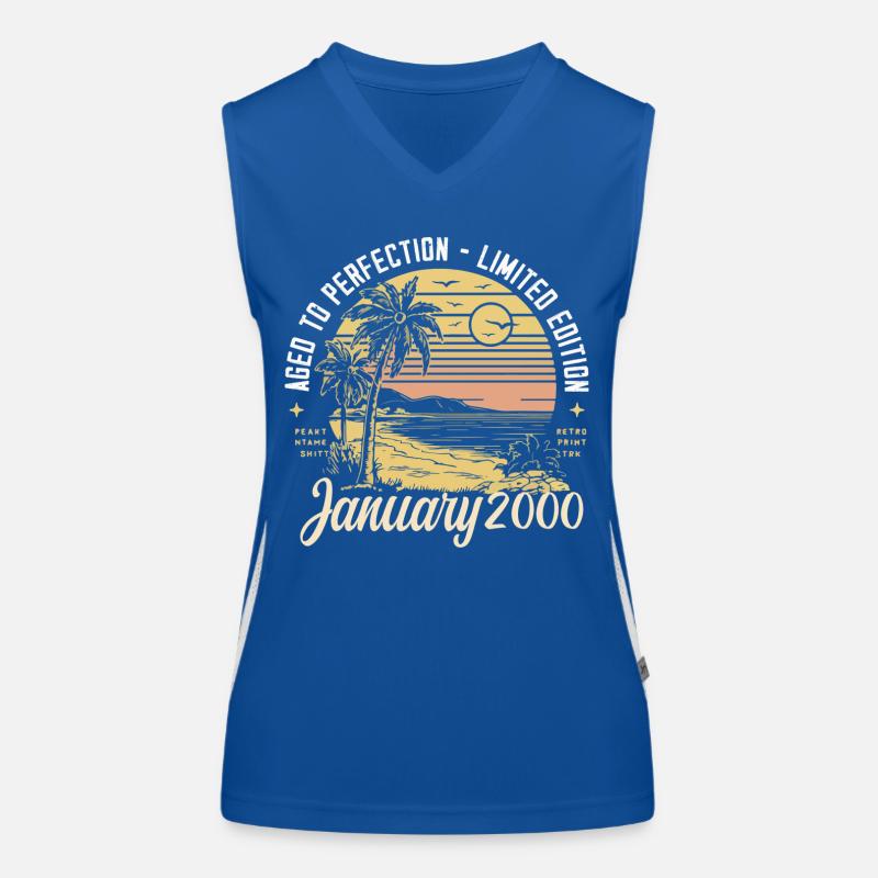 2000 Geburtstag Januar 2000 - Geschenk Januar 2000 Funktionelles Kontrast-Tank Top für Frauen