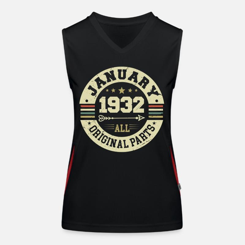 January 1932 - Geburtstag im Januar 1932 Funktionelles Kontrast-Tank Top für Frauen