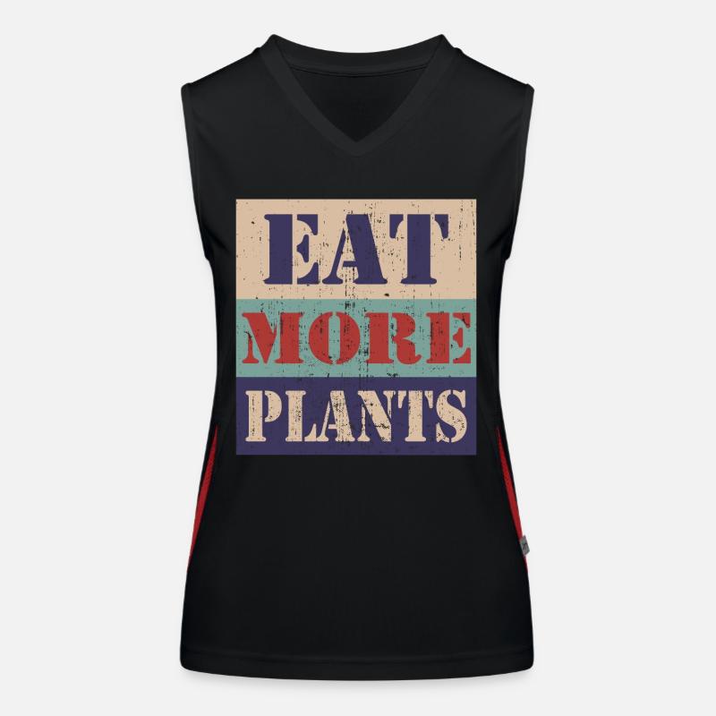 Mangez plus de plantes Débardeur respirant contrasté Femme