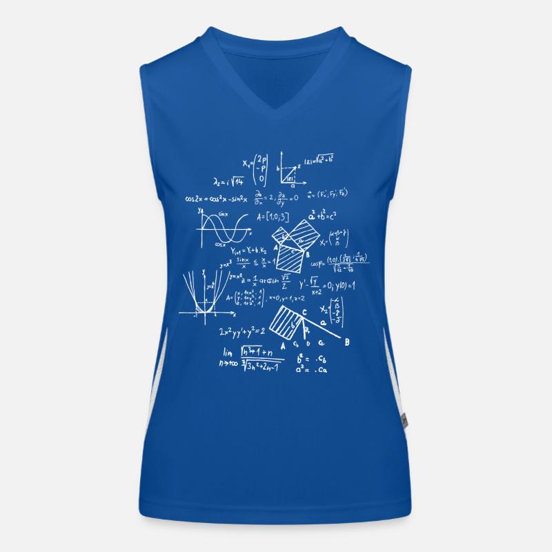 Mathematics Math Mathematician mathematical formulas Women's Functional Contrast Tank Top