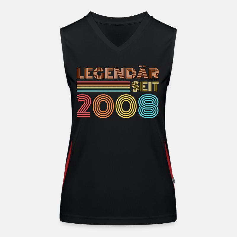 LEGENDÄR seit 2008 Geburtstag Funktionelles Kontrast-Tank Top für Frauen
