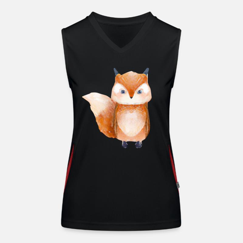 Fuchs Waldtier Funktionelles Kontrast-Tank Top für Frauen