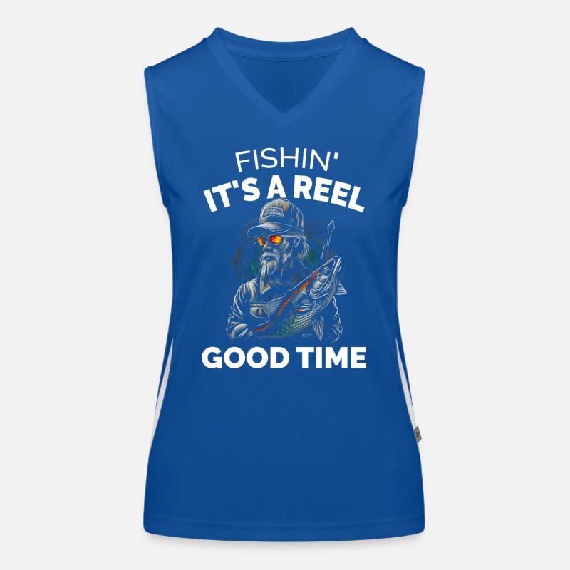 Fishin Its a Reel Good Time - Fish Women's Functional Contrast Tank Top