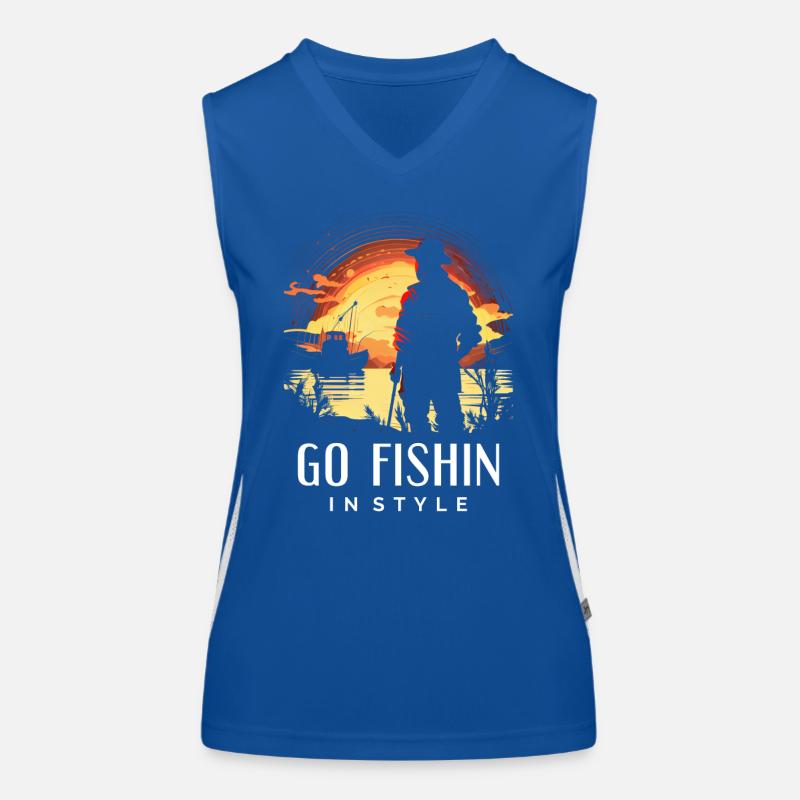 Gehen Sie stilvoll angeln Funktionelles Kontrast-Tank Top für Frauen
