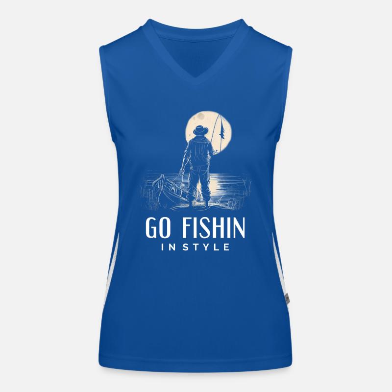 Gehen Sie stilvoll angeln Funktionelles Kontrast-Tank Top für Frauen