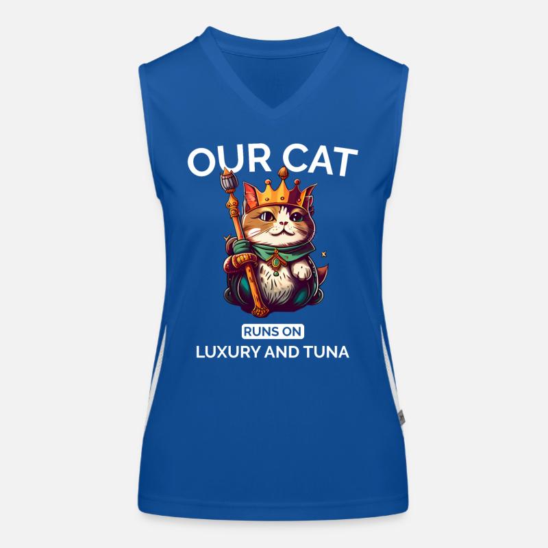 Cat Mom Dad Cute Cat Lover Women's Functional Contrast Tank Top