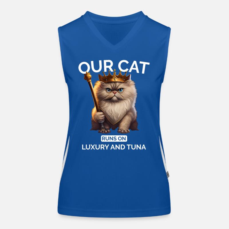 Cat Mom Dad Persian Cat Queen Women's Functional Contrast Tank Top