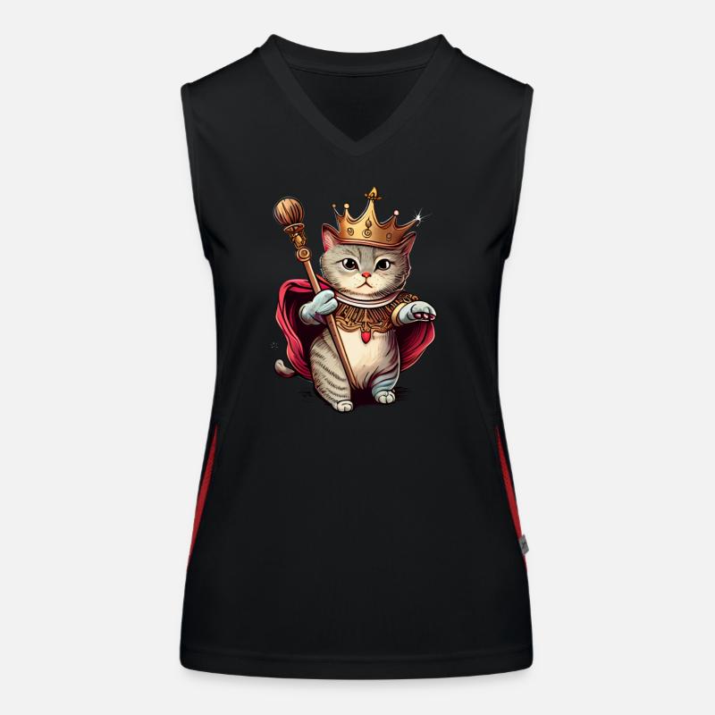 Chat chaton royal Kawaii Débardeur respirant contrasté Femme