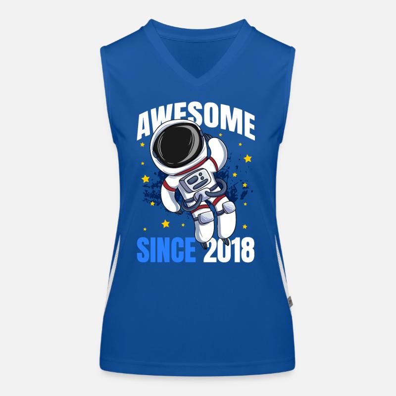 Awesome seit 2018 - 5. Astronaut Geburtstag Funktionelles Kontrast-Tank Top für Frauen