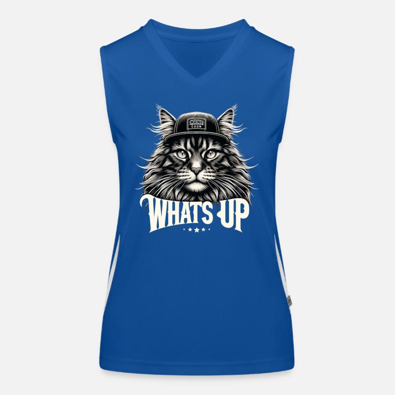 Maine Coon Cat Cadeau Cool Quoi de Neuf Débardeur respirant contrasté Femme
