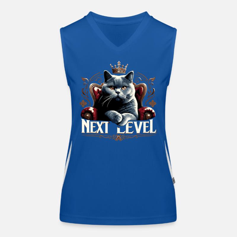 BKH Britisch Kurzhaar Blue Katze Königssessel Funktionelles Kontrast-Tank Top für Frauen
