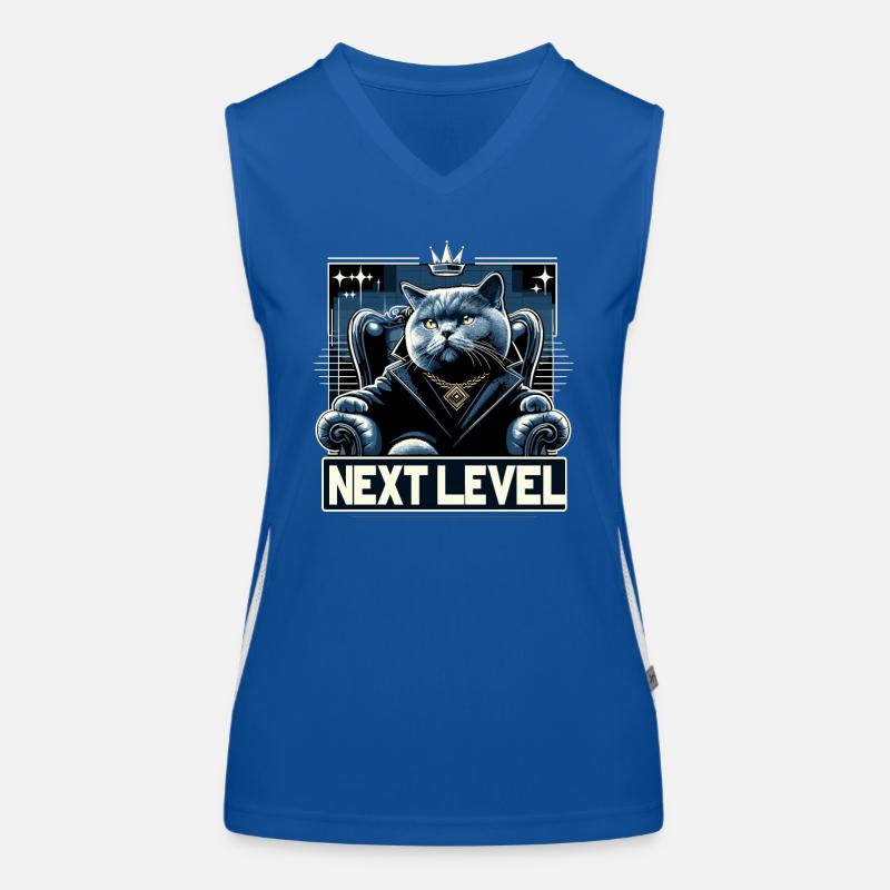 BKH British Shorthair Blue Cat King Chair Women's Functional Contrast Tank Top