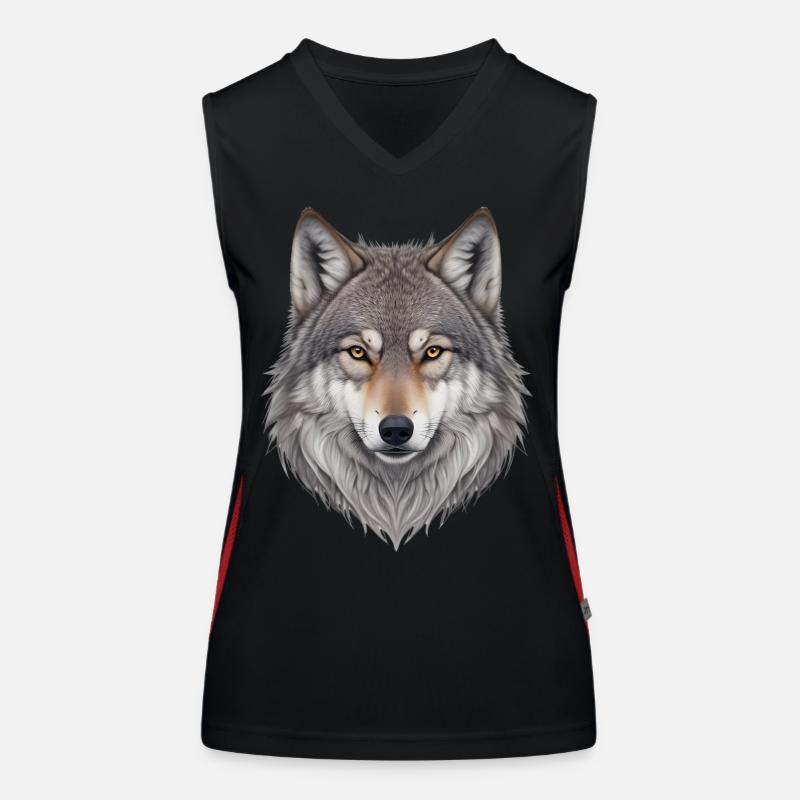 Tête de loup Débardeur respirant contrasté Femme