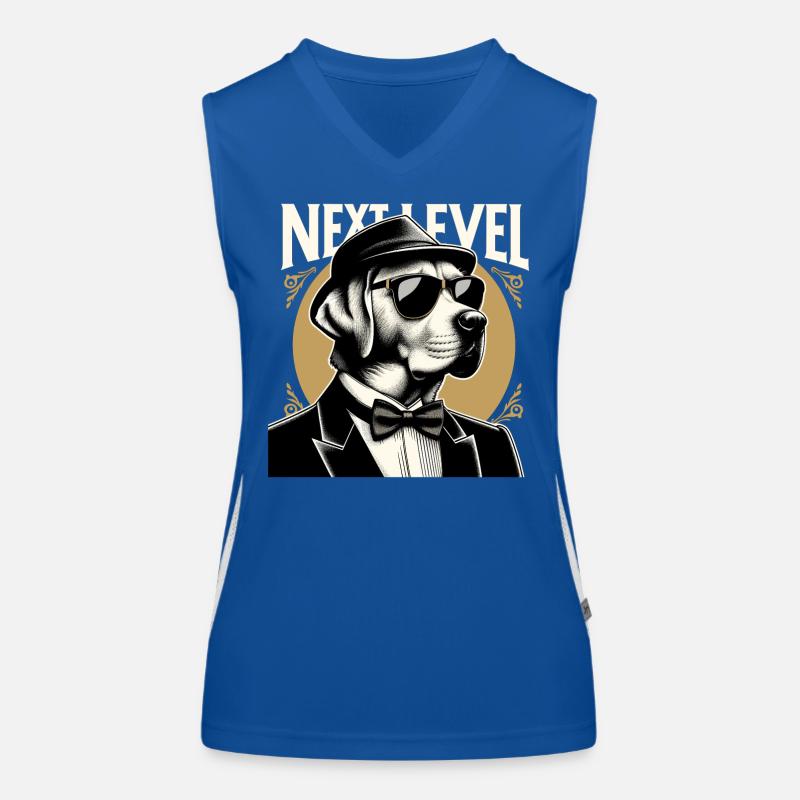 Dudley Labrador Tuxedo Costume Next Level Cadeau Débardeur respirant contrasté Femme
