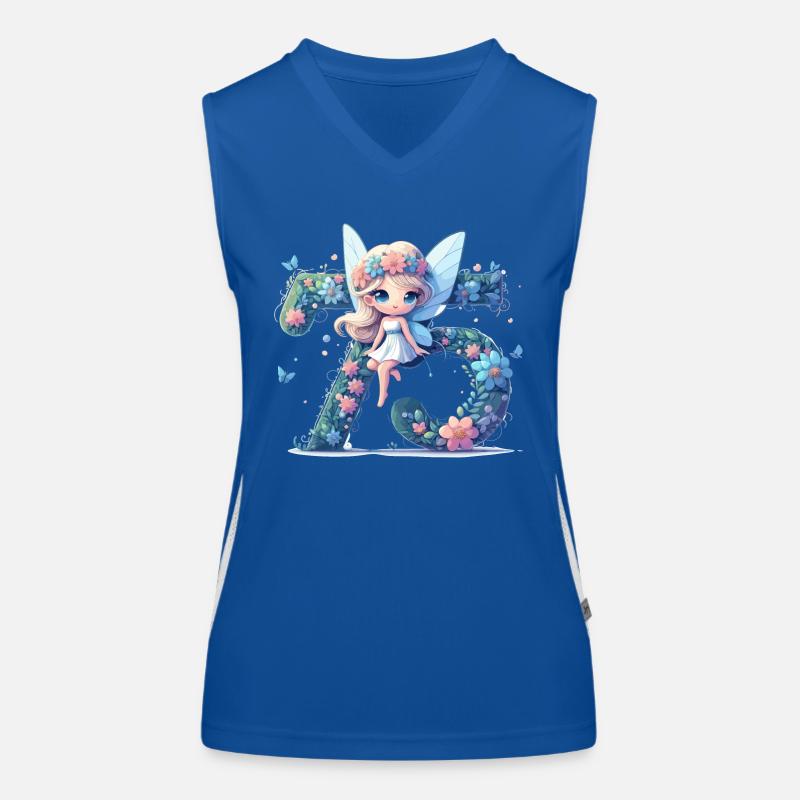 75 Jahre Fee Elfe Geburtstag Jubiläum Geschenk Funktionelles Kontrast-Tank Top für Frauen