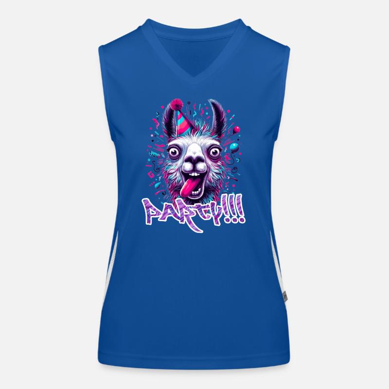 Party Llama Celebrate Gift Women's Functional Contrast Tank Top