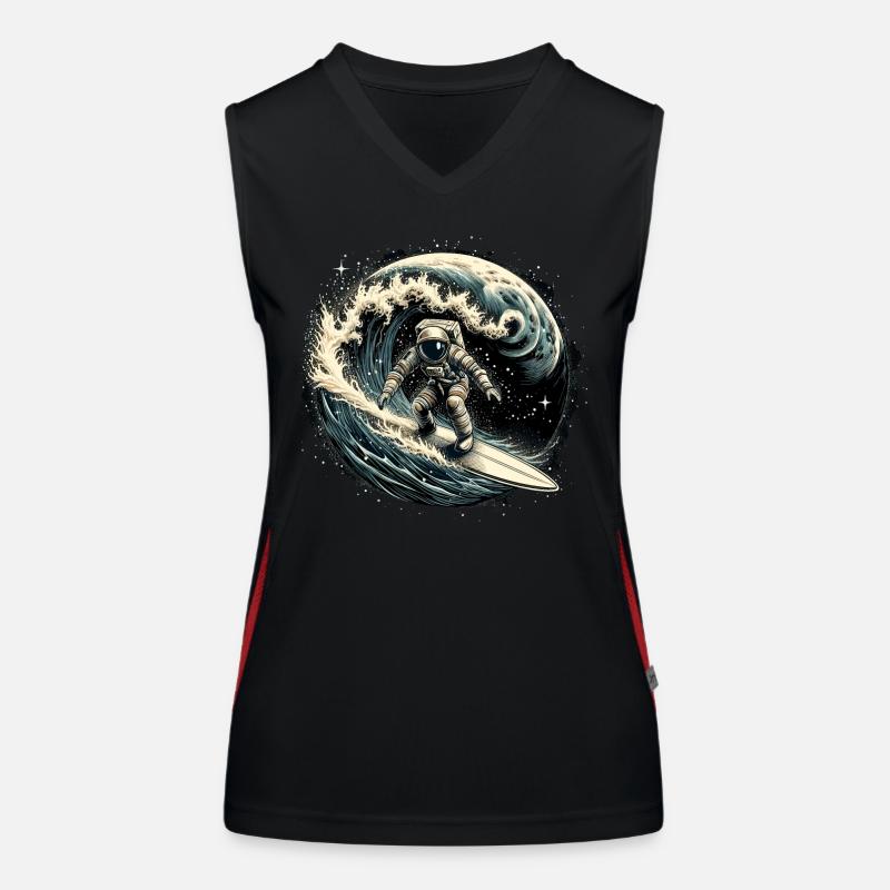 Astronaute Surfeurs Surfeur Surfeur Cadeau Surf Débardeur respirant contrasté Femme