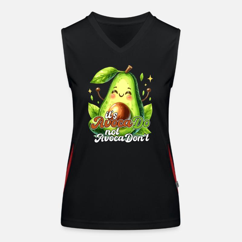 Happy Avocado its AvocaDo Design Funktionelles Kontrast-Tank Top für Frauen