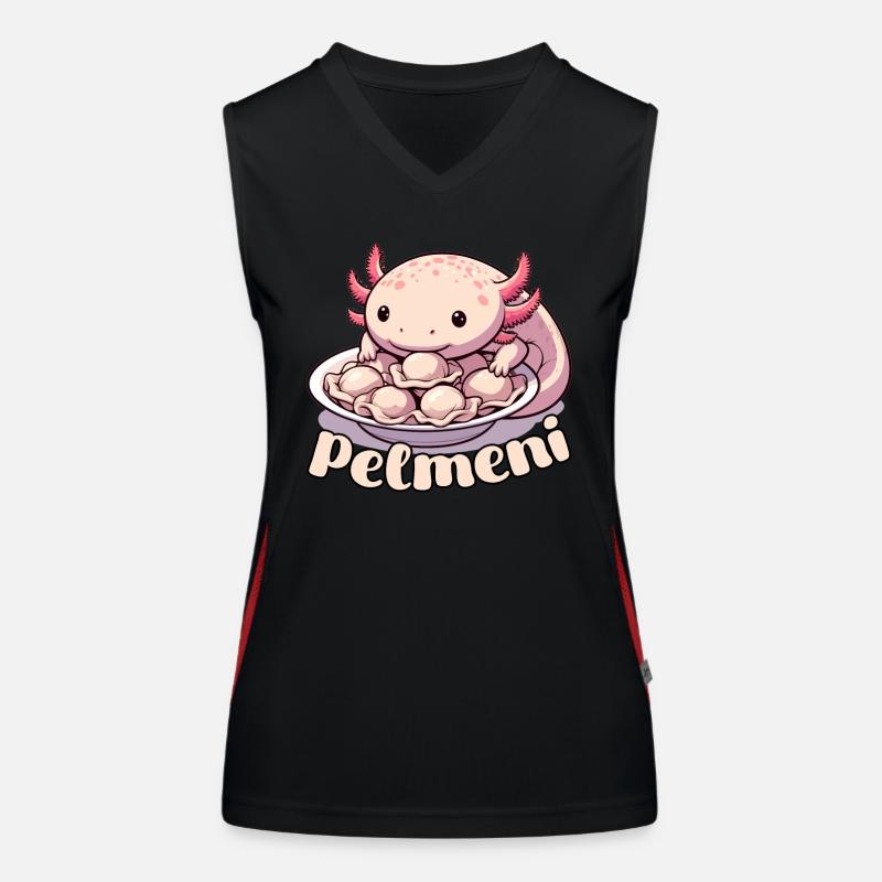 Axolotl Pelmeni Cadeau mignon Débardeur respirant contrasté Femme