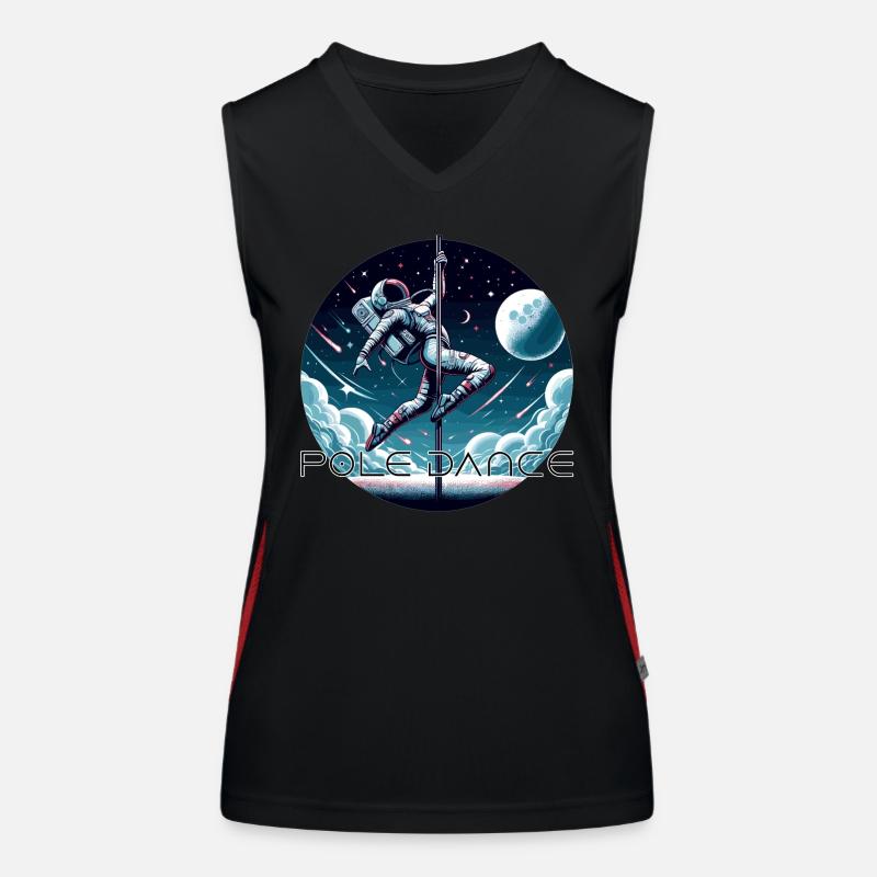 Pole Dance Astronautin Poledance Geschenk Funktionelles Kontrast-Tank Top für Frauen