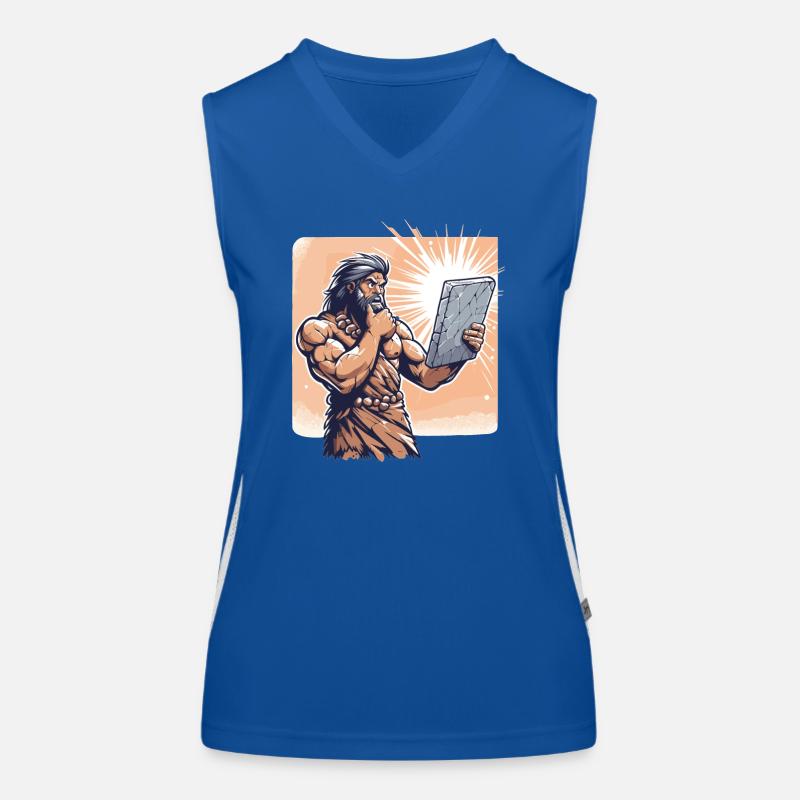 Idea Idea Caveman Stone Tablet Gift Women's Functional Contrast Tank Top