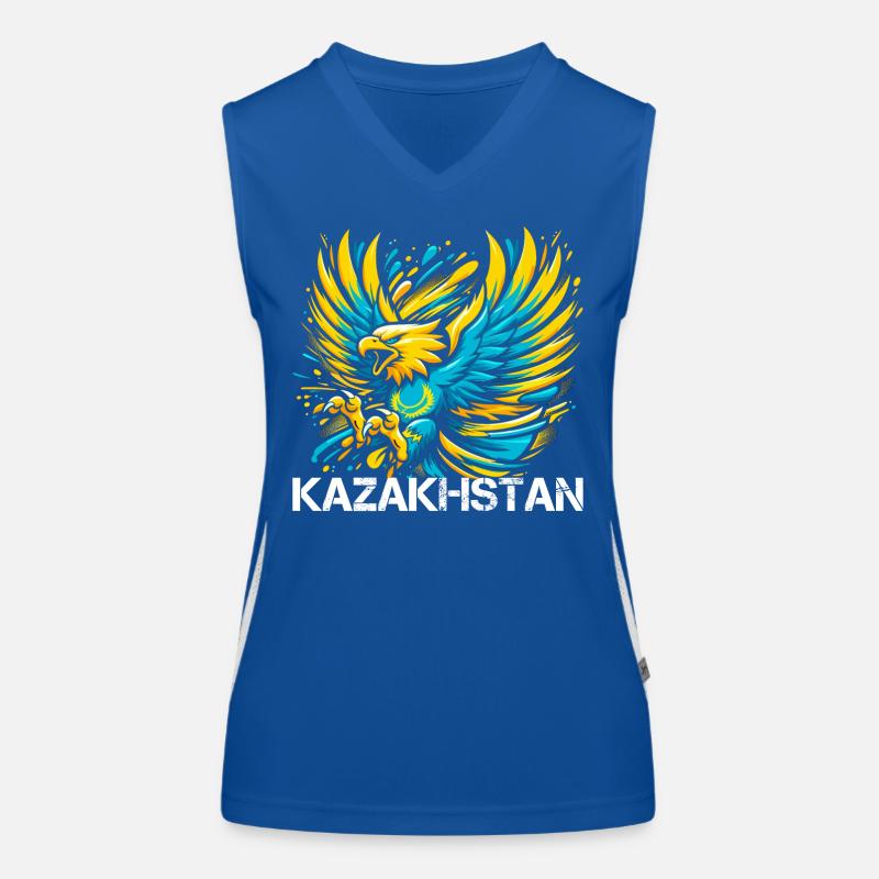 Kazakhstan aigle drapeau drapeau Cool Gift Débardeur respirant contrasté Femme