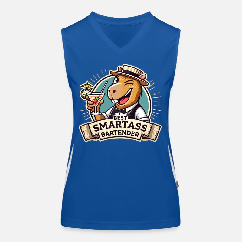 Barman Barman Capybara Capy Gift Débardeur respirant contrasté Femme