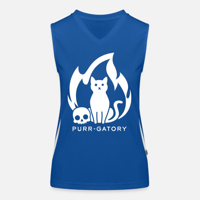 Purr-gatory White Women's Functional Contrast Tank Top