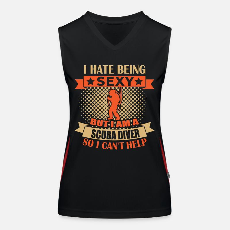 Scuba diver Funktionelles Kontrast-Tank Top für Frauen