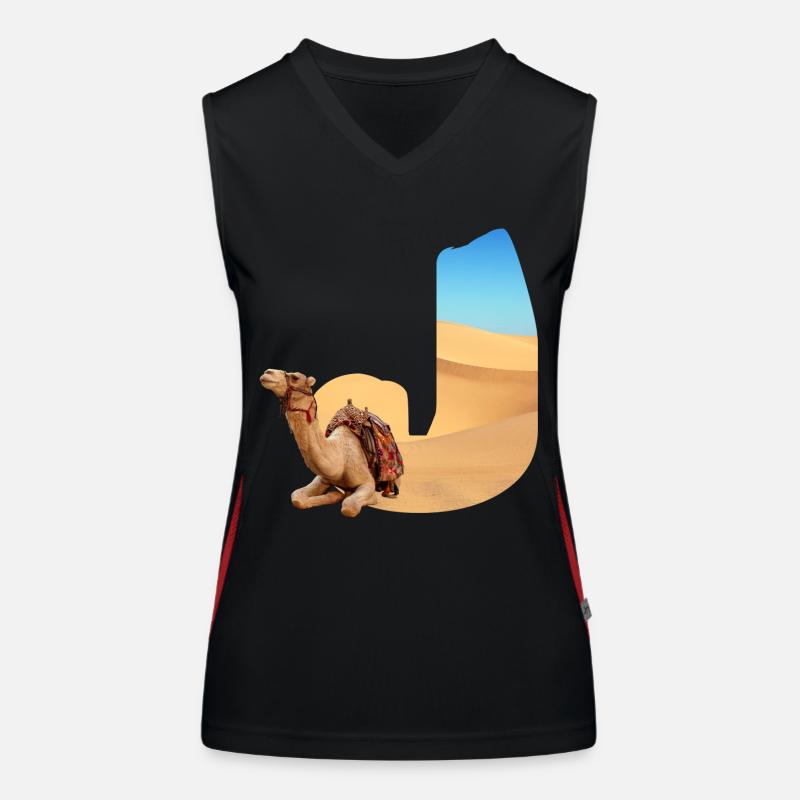 wüste mit kamel j Funktionelles Kontrast-Tank Top für Frauen