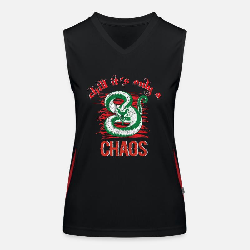 Snake Reptile Gift Gift Idea Women's Functional Contrast Tank Top