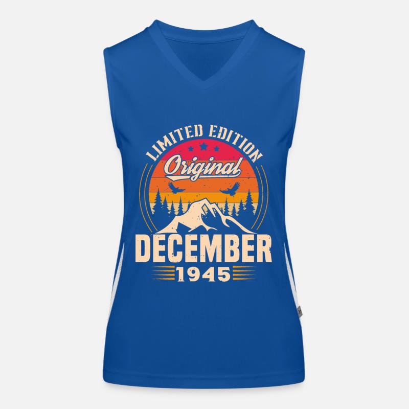 Birthday gift born in December 1945 Women's Functional Contrast Tank Top
