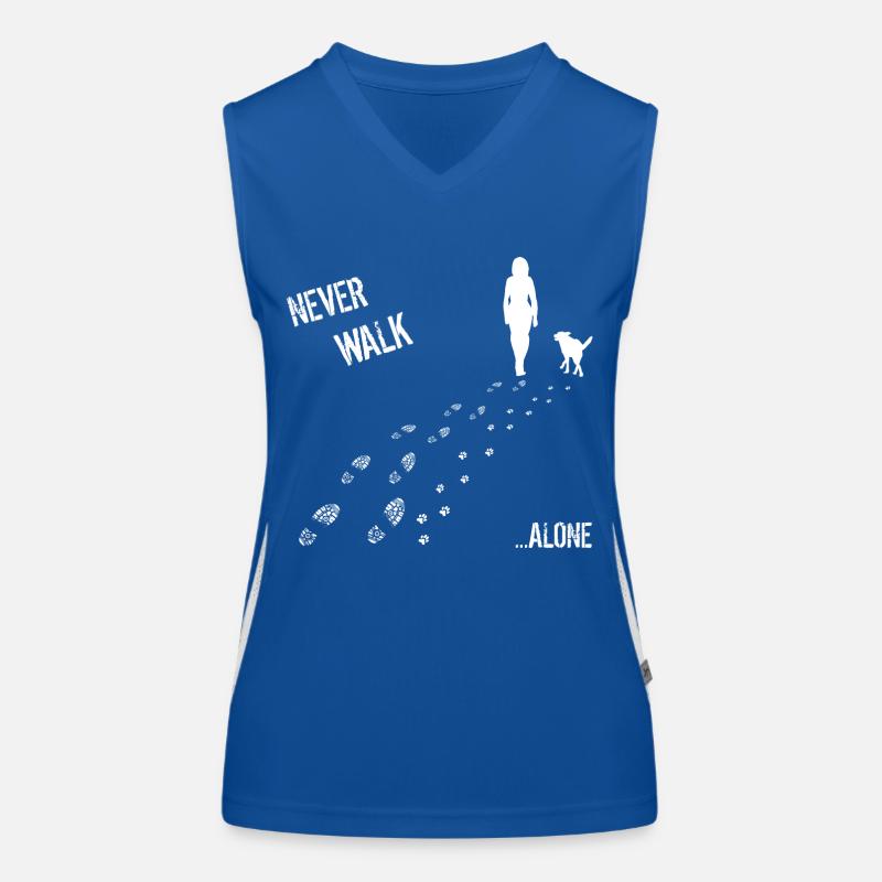 FRAU & HUND NEVER WALK ALONE Funktionelles Kontrast-Tank Top für Frauen