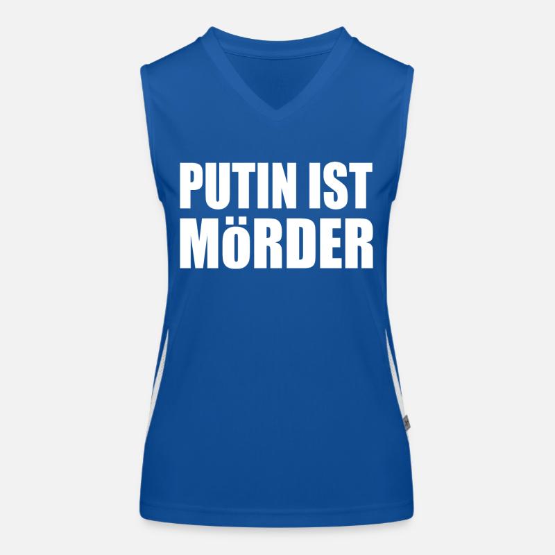 Putin is murderous Women's Functional Contrast Tank Top