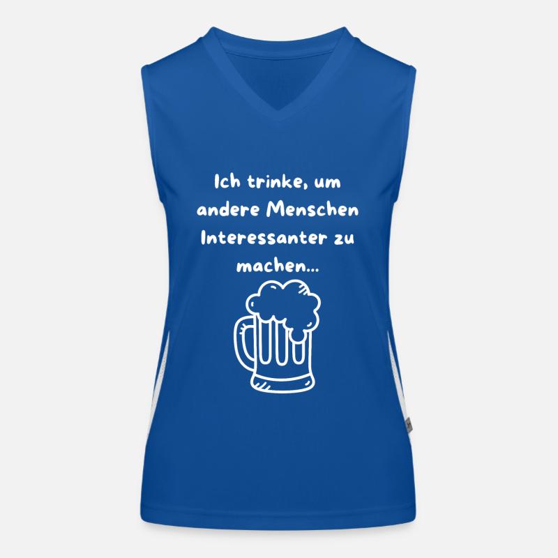 I drink to make people interesting! Women's Functional Contrast Tank Top