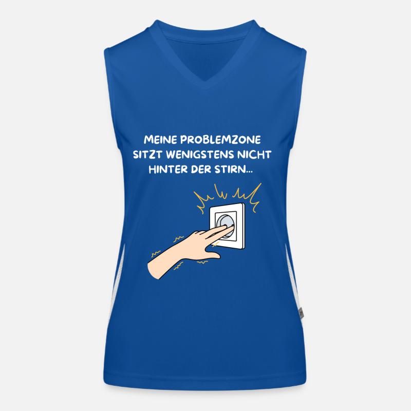 AT LEAST MY PROBLEM AREA IS NOT SOMEWHERE ELSE. Women's Functional Contrast Tank Top