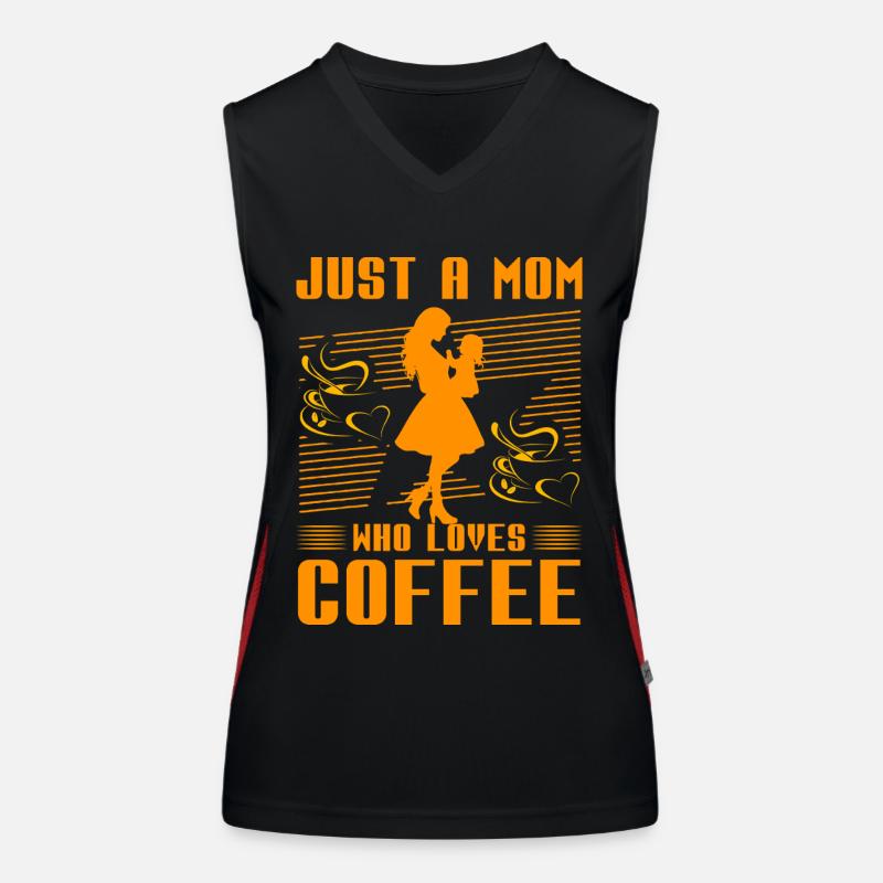 Nur eine Mutter, die Kaffee liebt Funktionelles Kontrast-Tank Top für Frauen