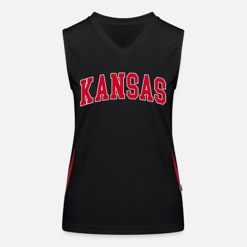 Kansas rouge blanc Débardeur respirant contrasté Femme