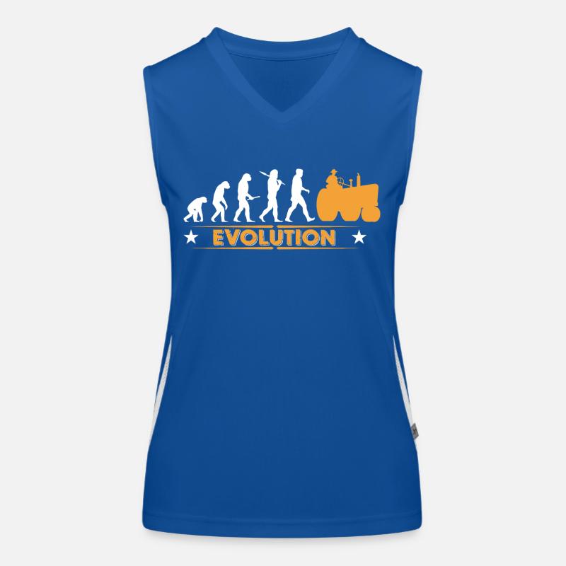 Landwirt Traktor Evolution - orange/weiss Funktionelles Kontrast-Tank Top für Frauen