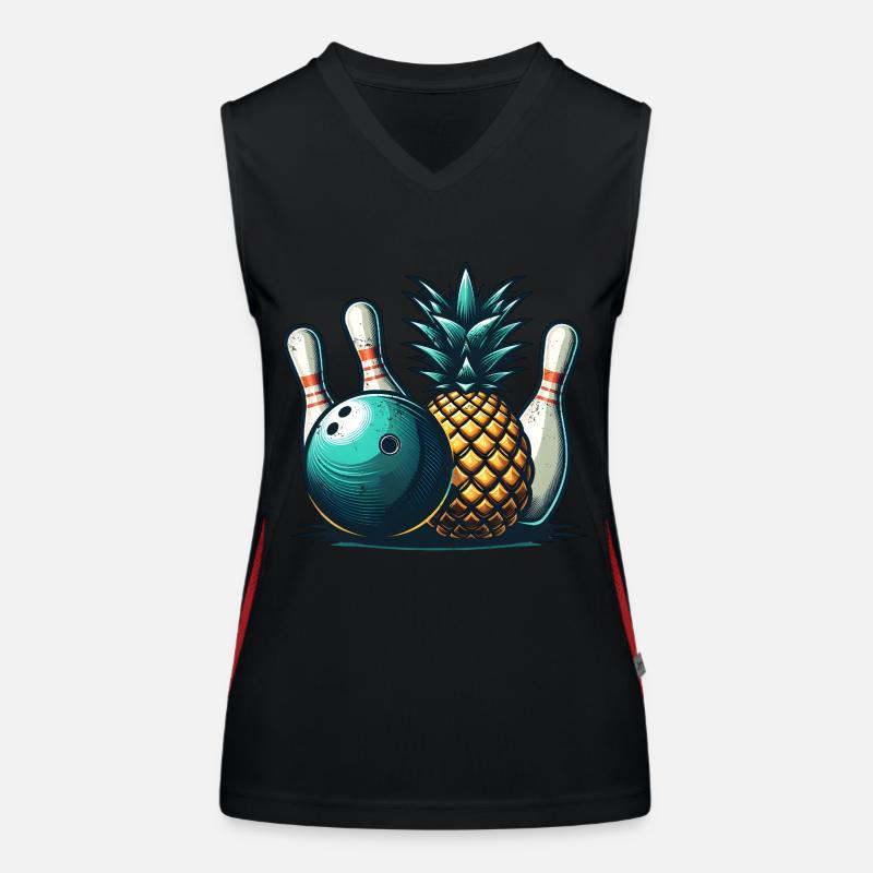 Pineapple Bowling Women's Functional Contrast Tank Top