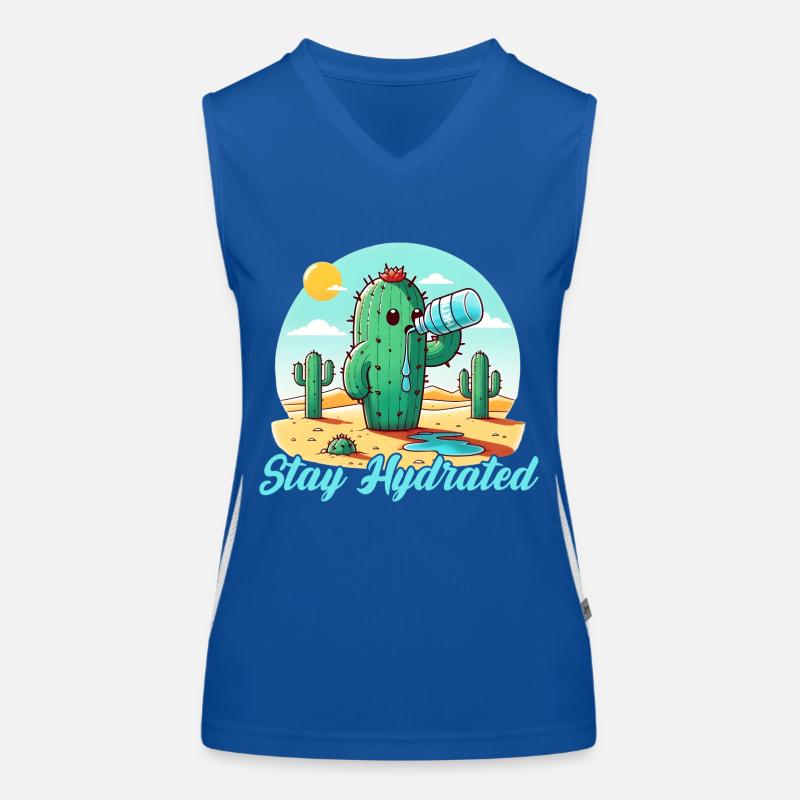 Cactus Restez hydraté Débardeur respirant contrasté Femme