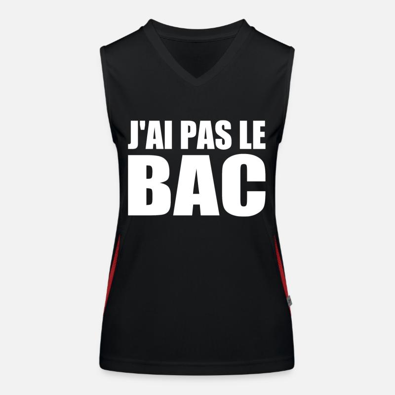 j'ai pas le bac Débardeur respirant contrasté Femme