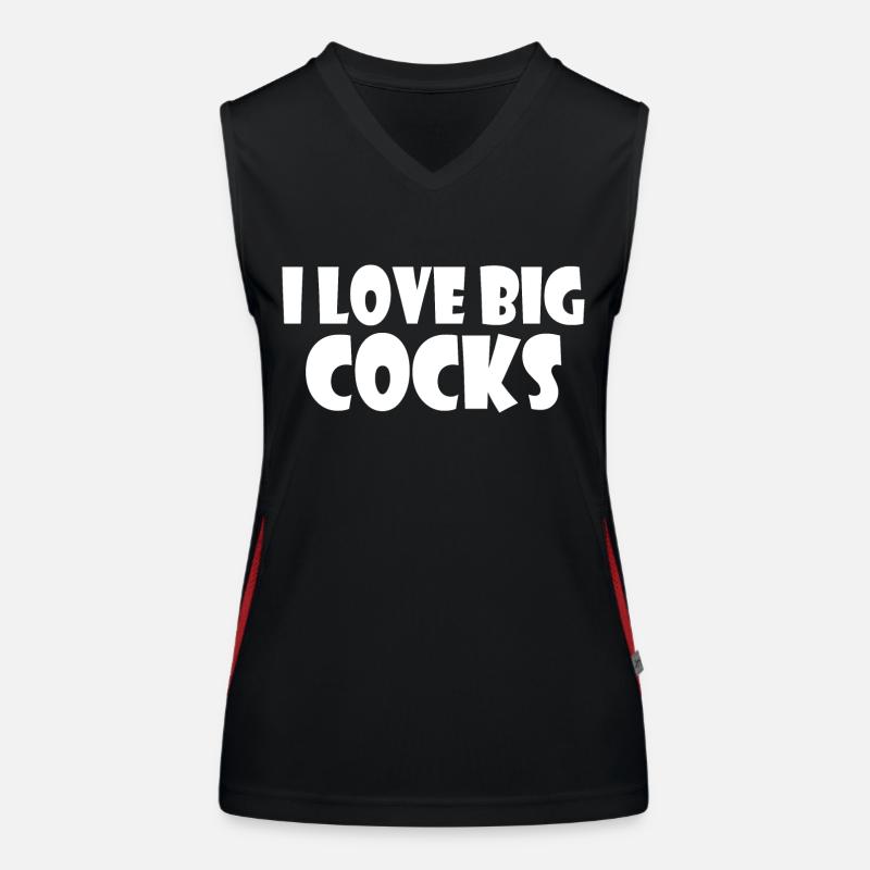 I love big cocks Débardeur respirant contrasté Femme