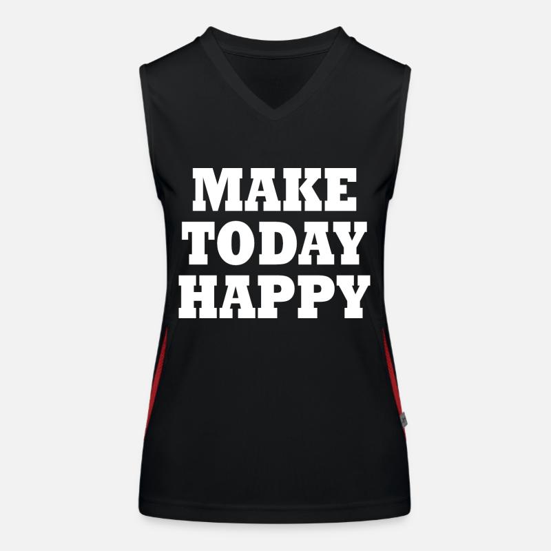 Make today happy Débardeur respirant contrasté Femme