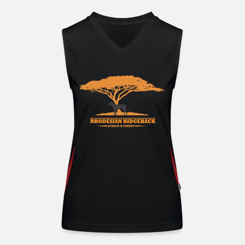 Rhodesian Ridgeback Design Funktionelles Kontrast-Tank Top für Frauen